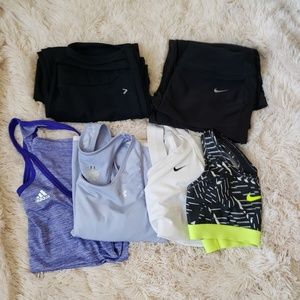 nike/Adidas workout clothes 6 piece lot